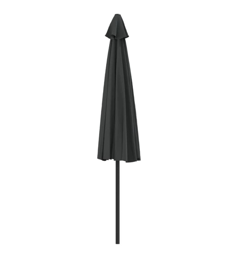 Balkon-Sonnenschirm mit Alu-Mast Anthrazit 300x155 cm Halbrund