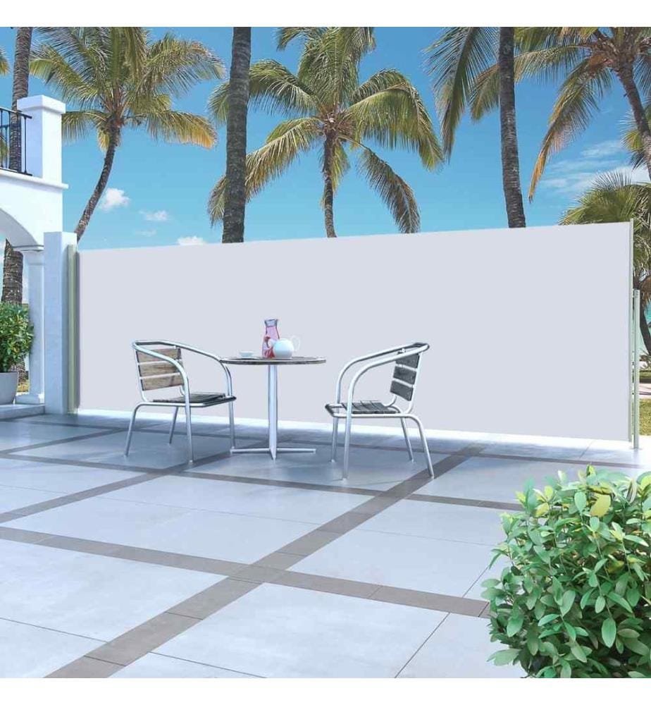 Ausziehbare Seitenmarkise 160x500 cm Creme