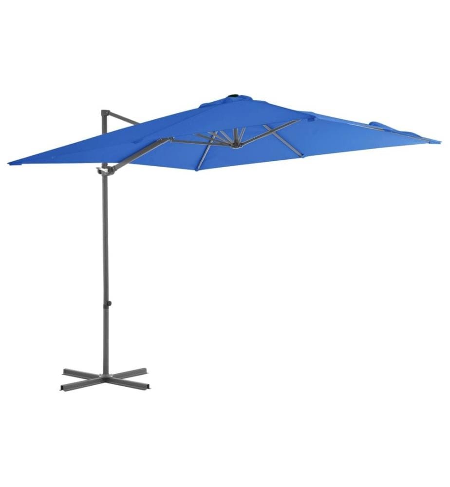 Ampelschirm mit Stahlmast Azurblau 250x250 cm