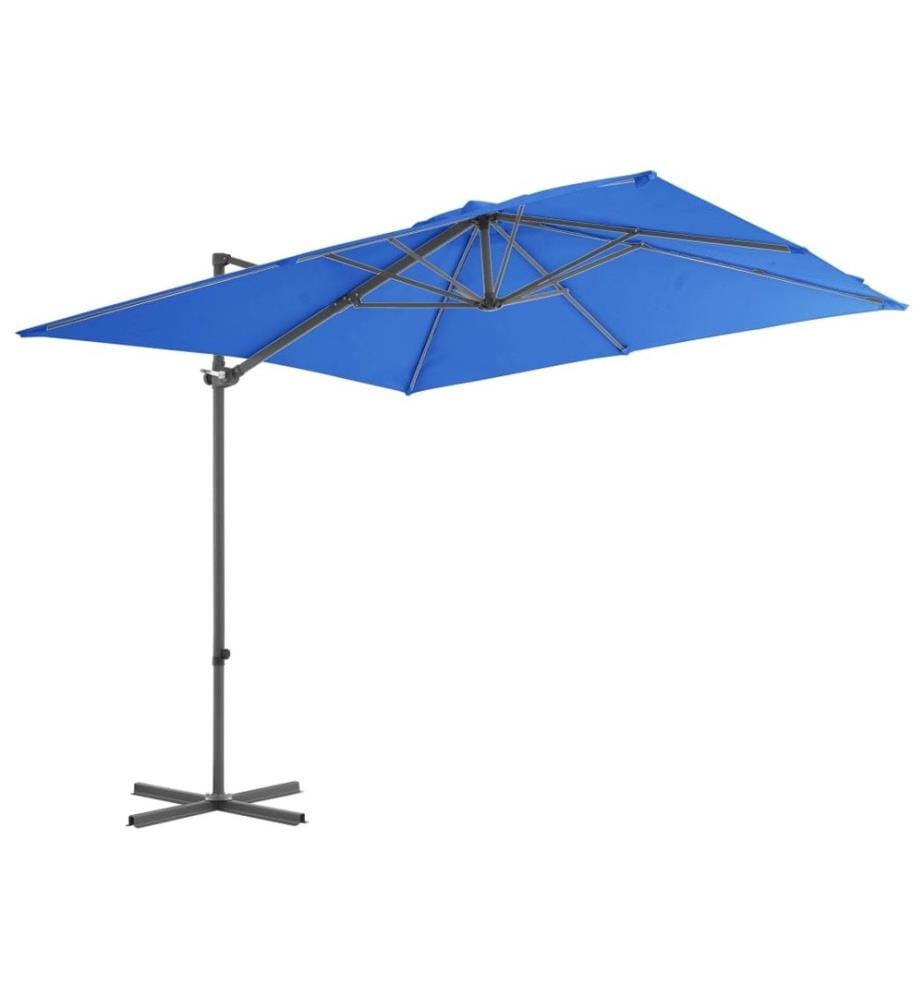 Ampelschirm mit Stahlmast Azurblau 250x250 cm