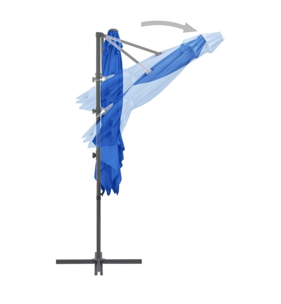 Ampelschirm mit Stahlmast Azurblau 250x250 cm