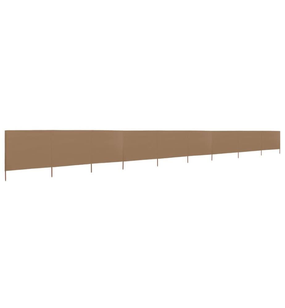 Paravent 9 panneaux Tissu 1200 x 160 cm Taupe