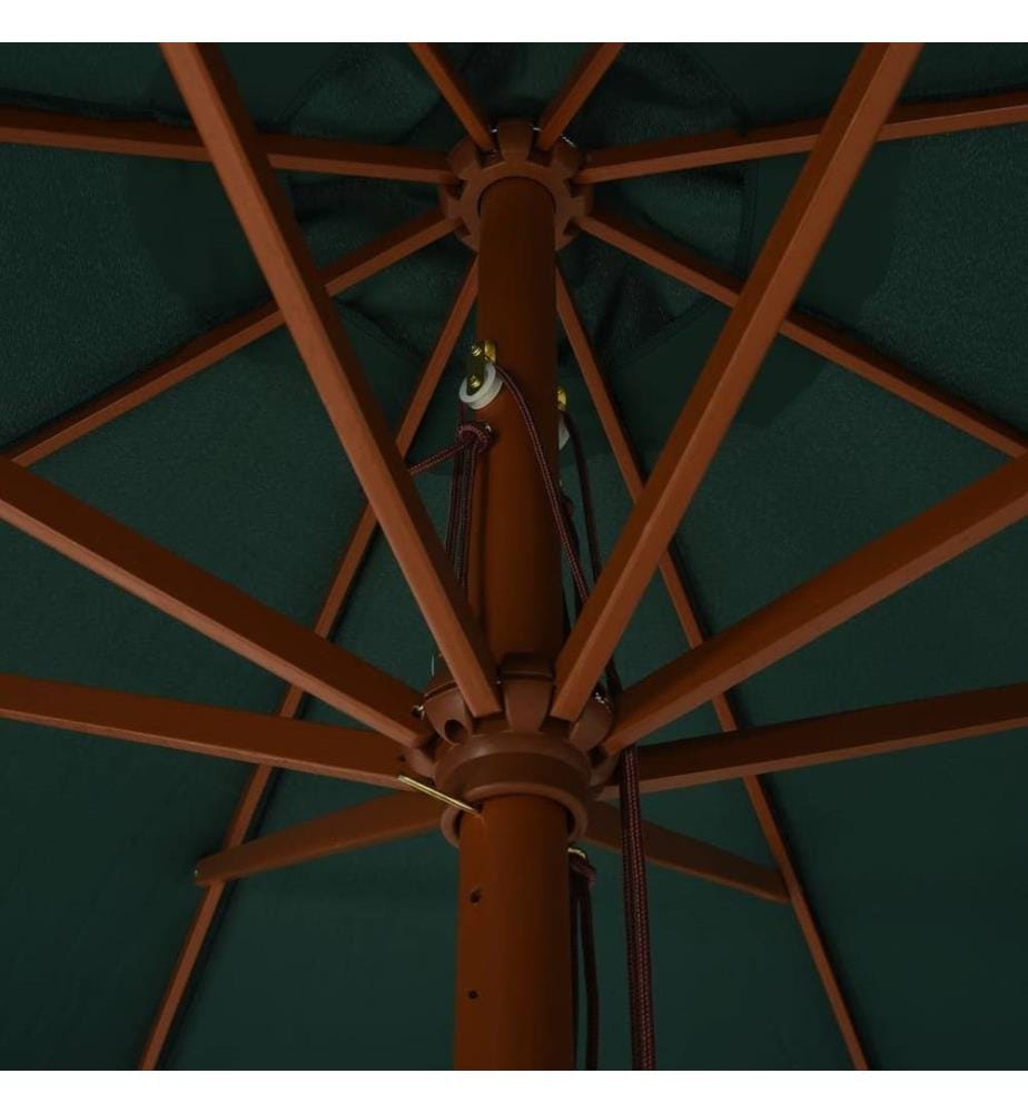 Sonnenschirm mit Holzmast 330 cm Grün
