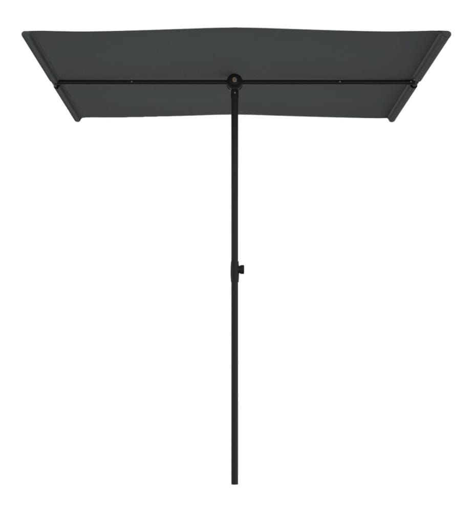 Parasol d'extérieur avec mât en aluminium 180x110 cm Anthracite