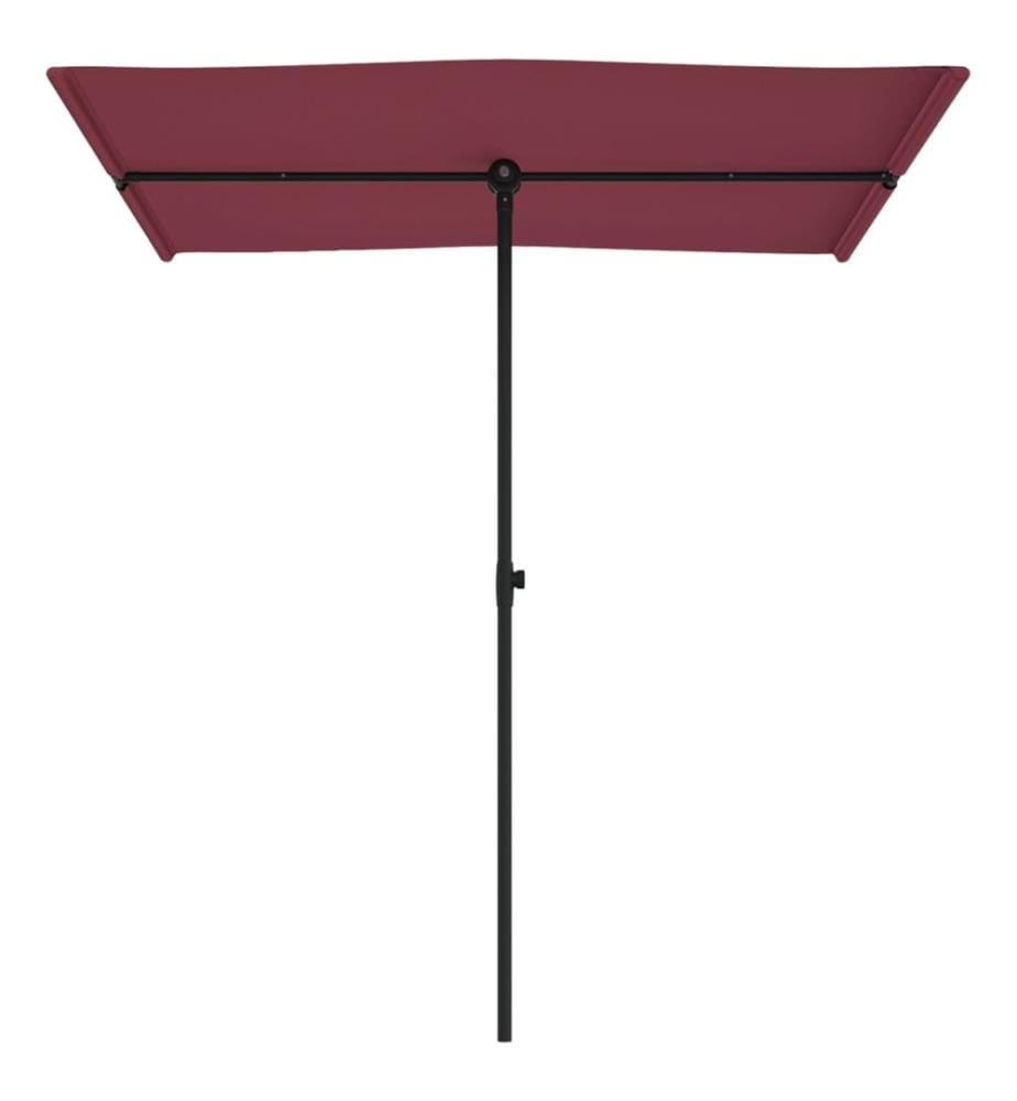 Sonnenschirm mit Aluminium-Mast 180 x 110 cm Bordeauxrot
