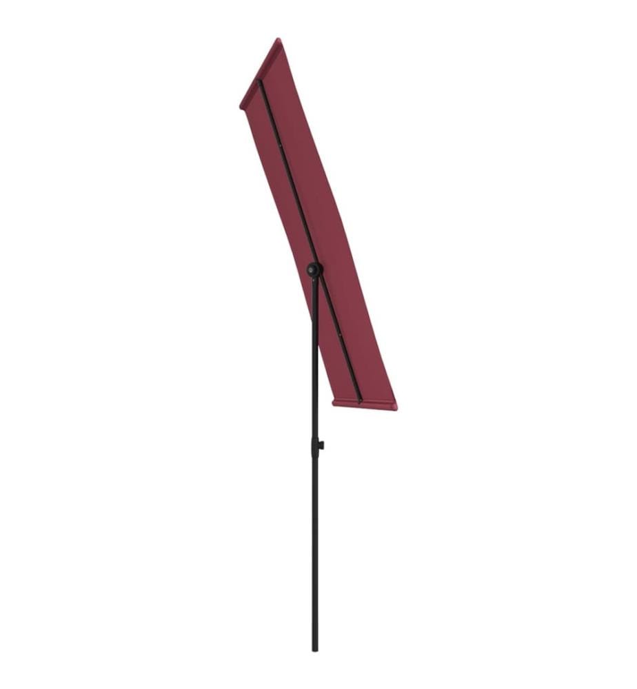 Sonnenschirm mit Aluminium-Mast 180 x 110 cm Bordeauxrot