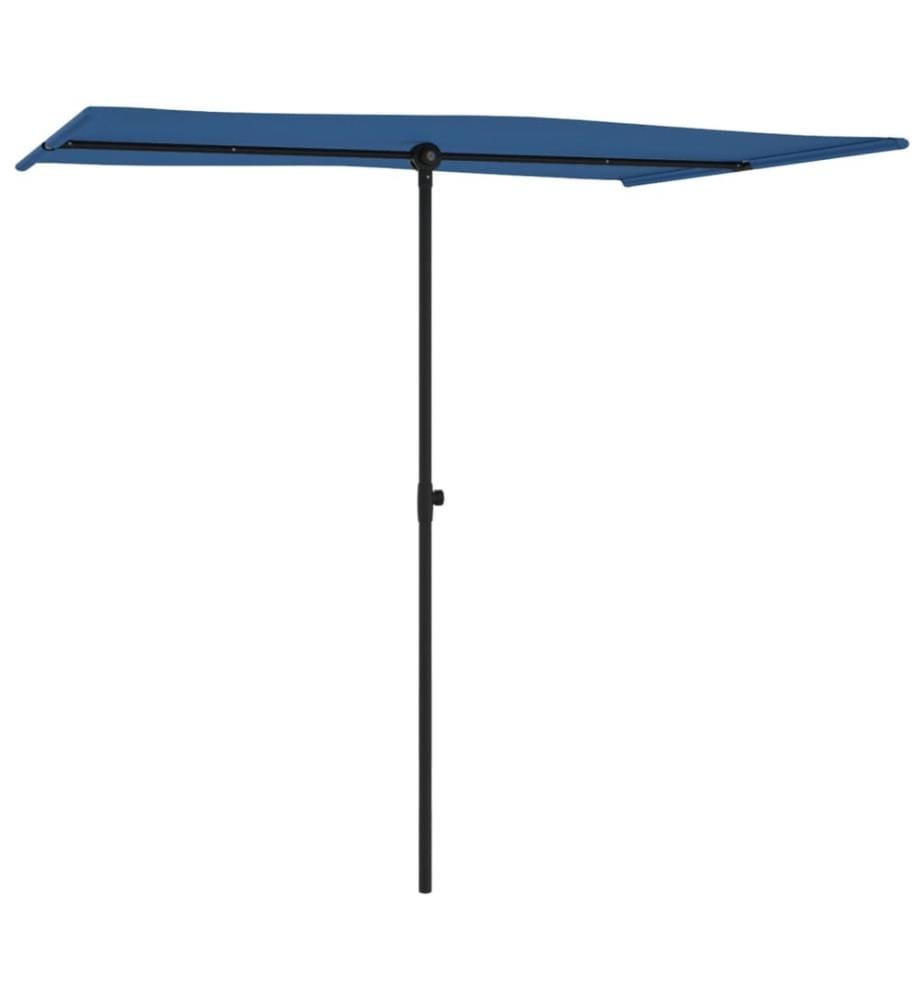 Sonnenschirm mit Aluminium-Mast 2x1,5 m Azurblau