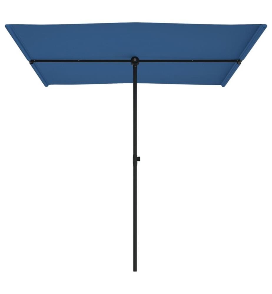 Sonnenschirm mit Aluminium-Mast 2x1,5 m Azurblau