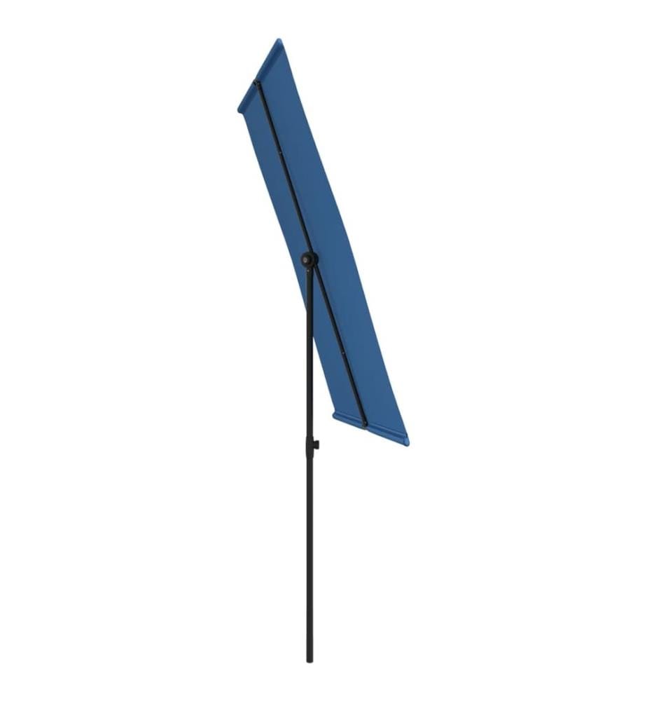 Sonnenschirm mit Aluminium-Mast 2x1,5 m Azurblau