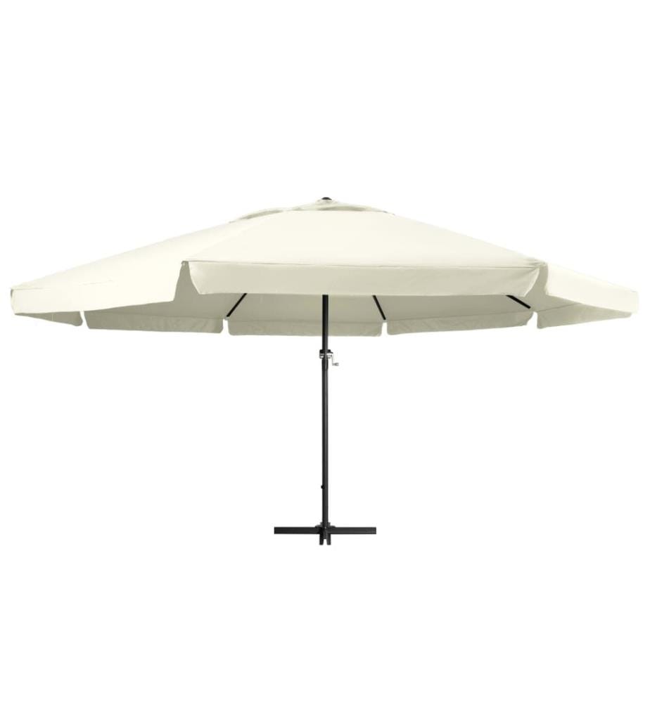 Sonnenschirm mit Aluminium-Mast 600 cm Sandweiss