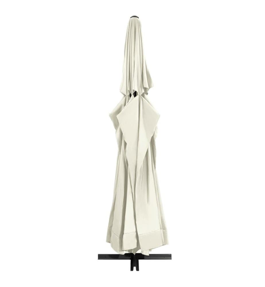 Sonnenschirm mit Aluminium-Mast 600 cm Sandweiss
