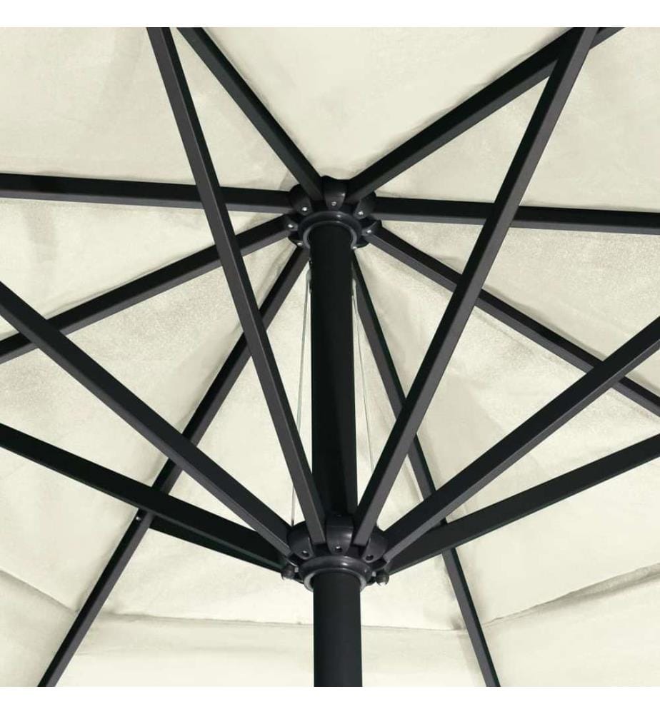 Sonnenschirm mit Aluminium-Mast 600 cm Sandweiss