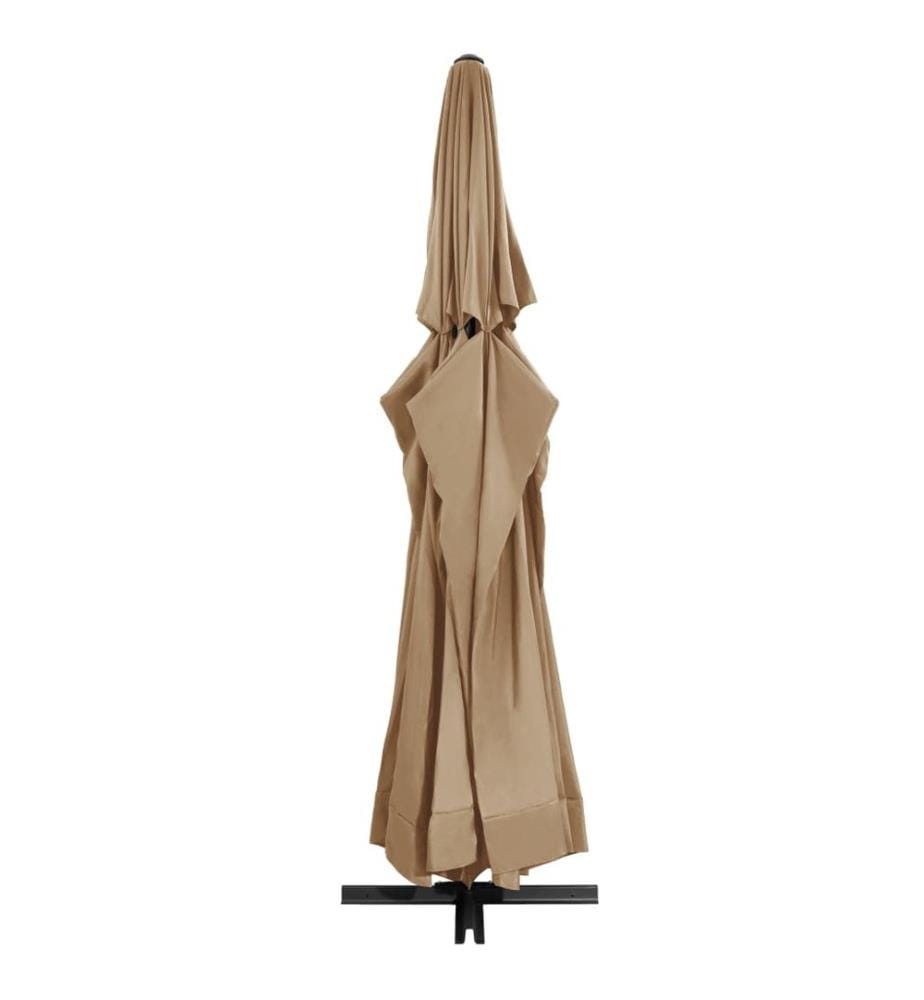 Sonnenschirm mit Aluminium-Mast 600 cm Taupe