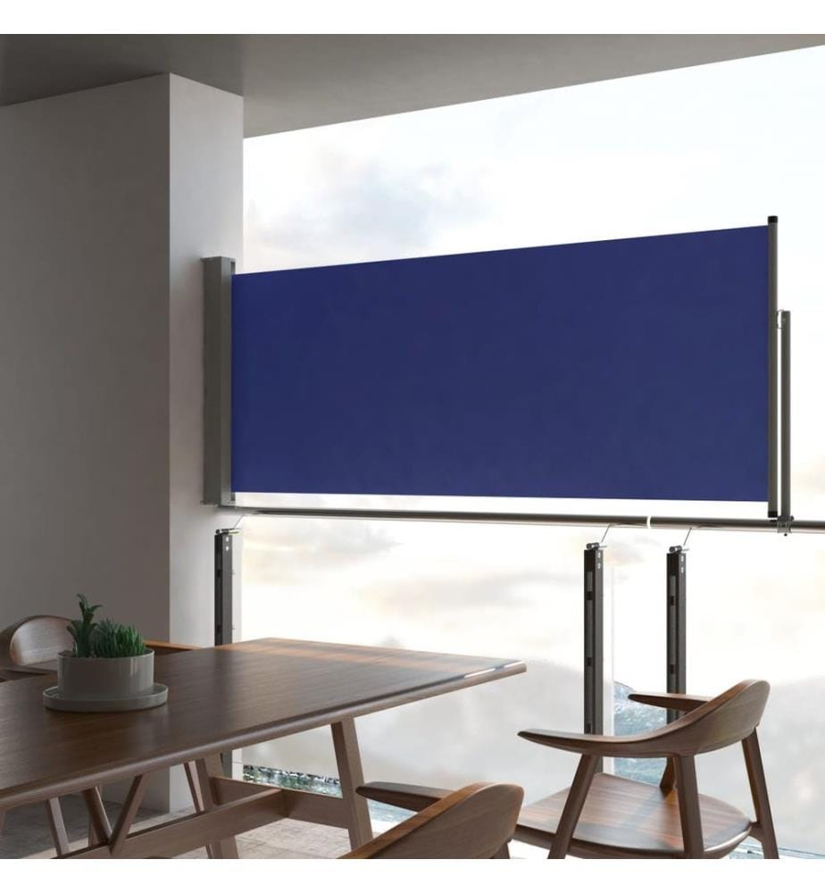 Ausziehbare Seitenmarkise 100x300 cm Blau
