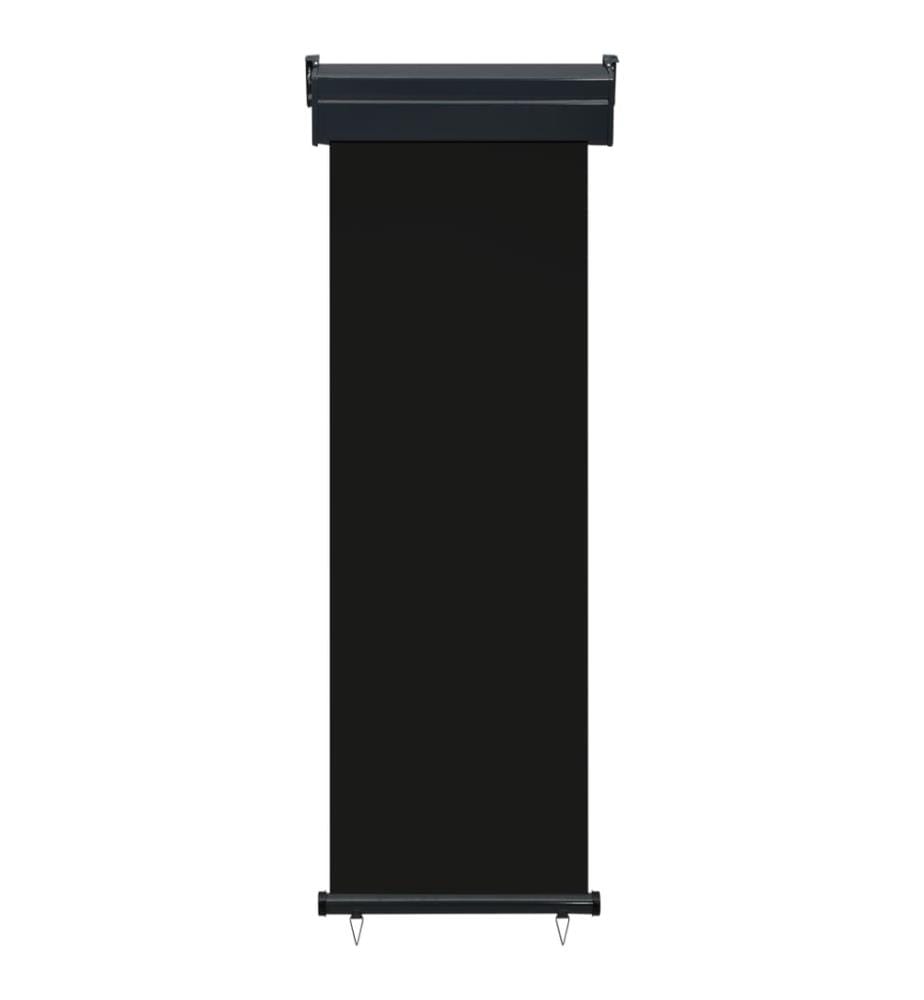 Auvent latéral de balcon 65x250 cm noir