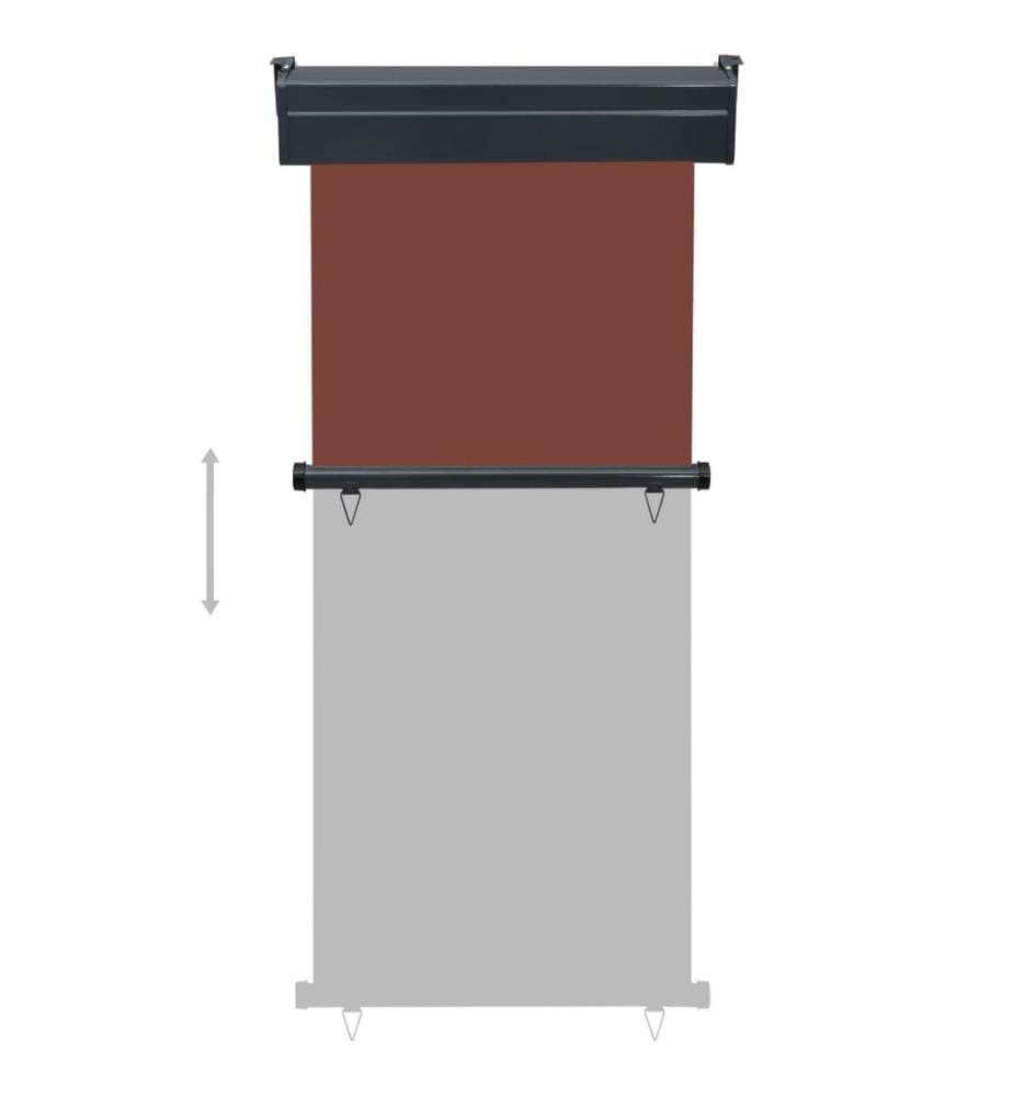 Auvent latéral de balcon 85x250 cm Marron