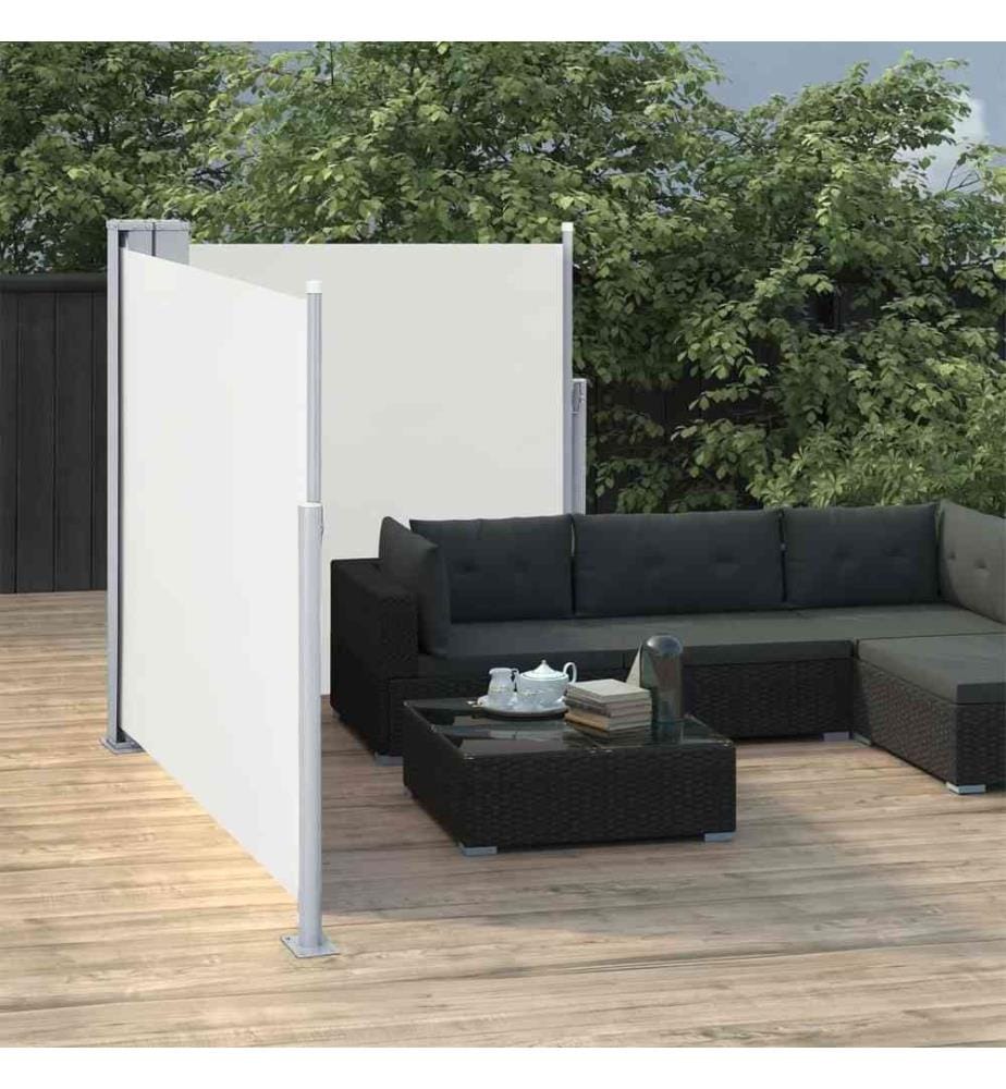Ausziehbare Seitenmarkise Cremeweiss 100 x 600 cm