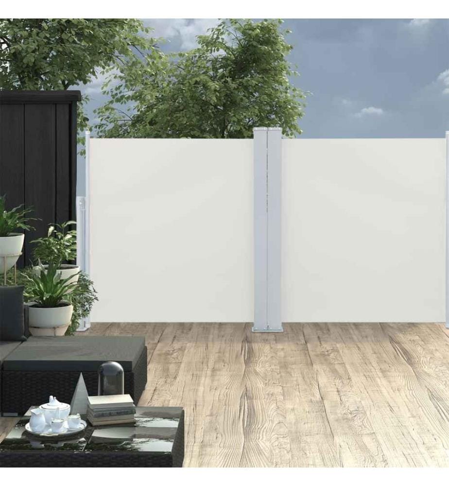 Ausziehbare Seitenmarkise Cremeweiss 100 x 600 cm