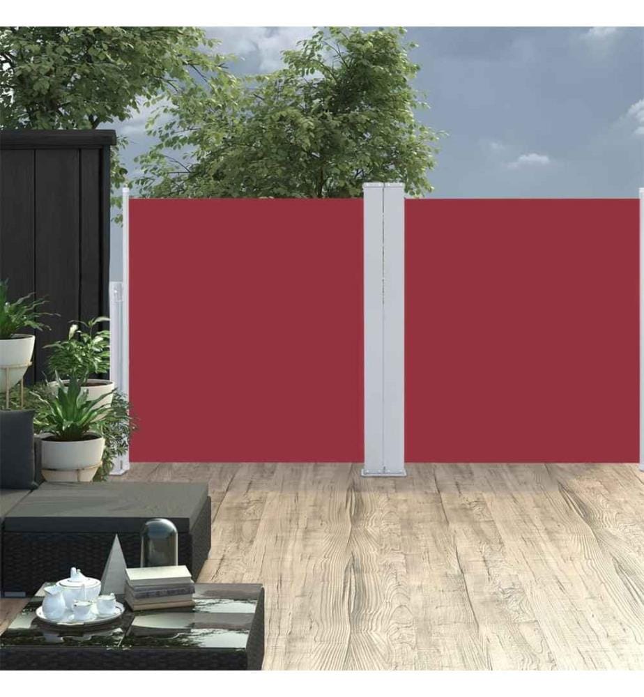 Ausziehbare Seitenmarkise Rot 120 x 600 cm