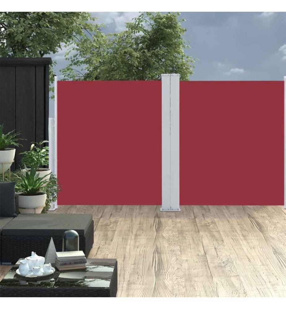 Ausziehbare Seitenmarkise 170 x 600 cm Rot