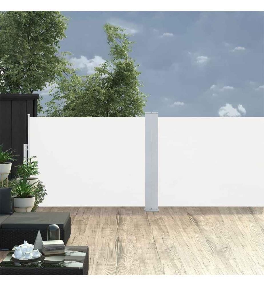 Auvent latéral rétractable Crème 100 x 1000 cm