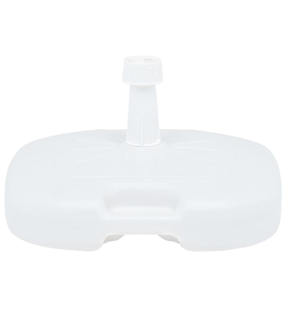 Socle de parasol rempli de sable/d'eau 16 L Blanc Plastique