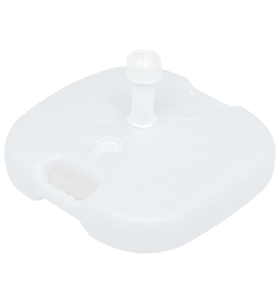 Socle de parasol rempli de sable/d'eau 16 L Blanc Plastique