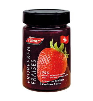 Confiture Räber « Fragola Royale » 70 % de fruits -  390 g