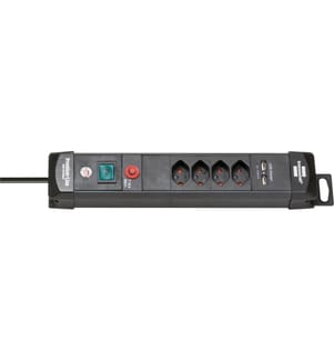 Brennenstuhl - Bloc multiprises Premium-Line 4x T13, 1x USB 2.1A