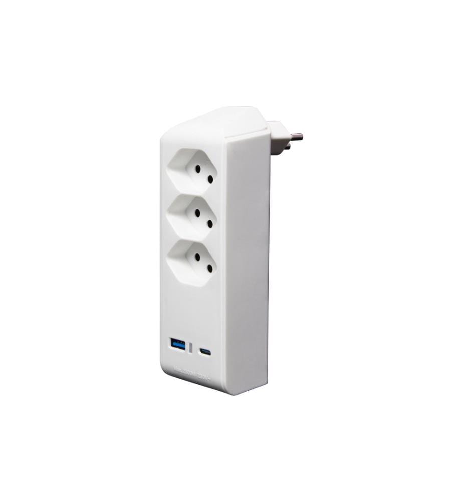 Brennenstuhl - Fiche de branchement 3 x T13, 1 x USB A, 1 x USB C, 300° de rotation