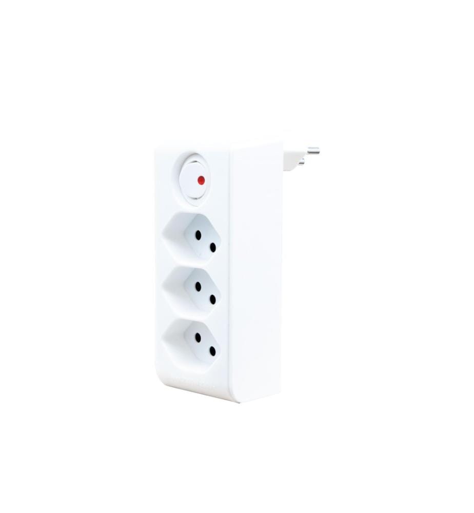 Brennenstuhl - Fiche de branchement 3 x T13, pivotant à 300°, blanc