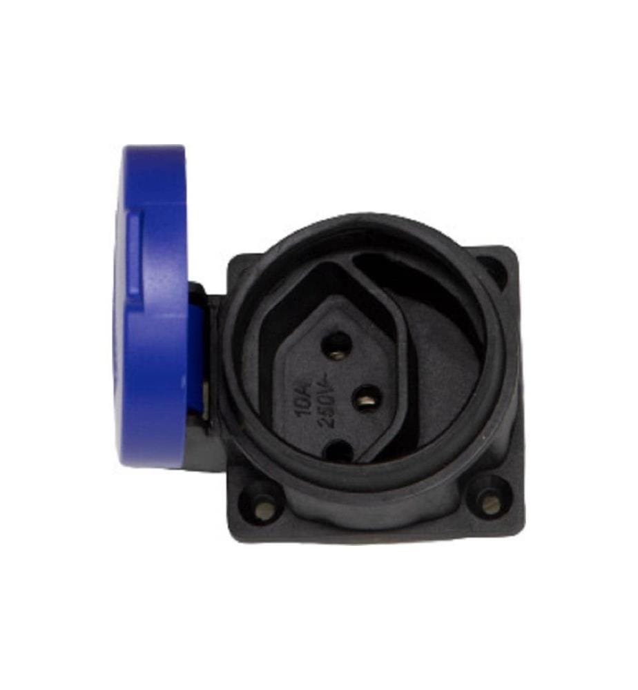 Brennenstuhl - Einbausteckdose T13 IP55 Blau / Schwarz
