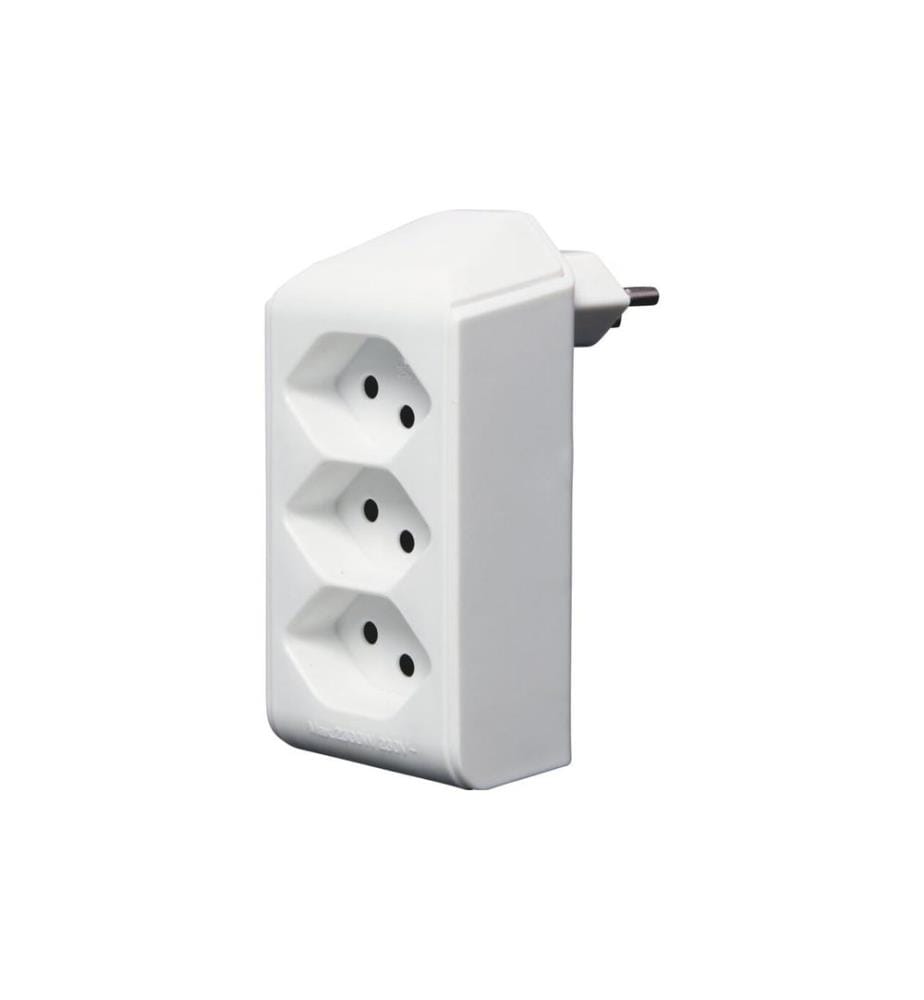 Brennenstuhl - Fiche de branchement 3 x T13, pivotant à 300°, blanc