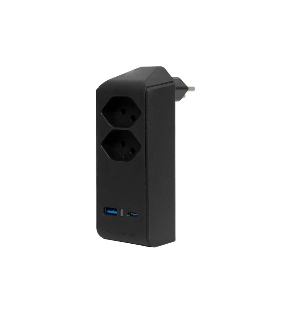 Brennenstuhl - Fiche de branchement 2 x T13, 1 x USB A, 1 x USB C, 300° de rotation