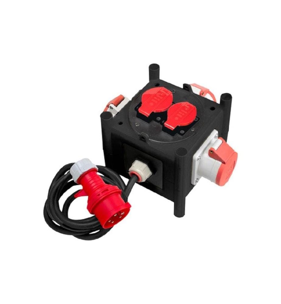 Brennenstuhl - Baustromverteiler Mini 3x CEE/5 + 2x T25 mit 1 m Zuleitung