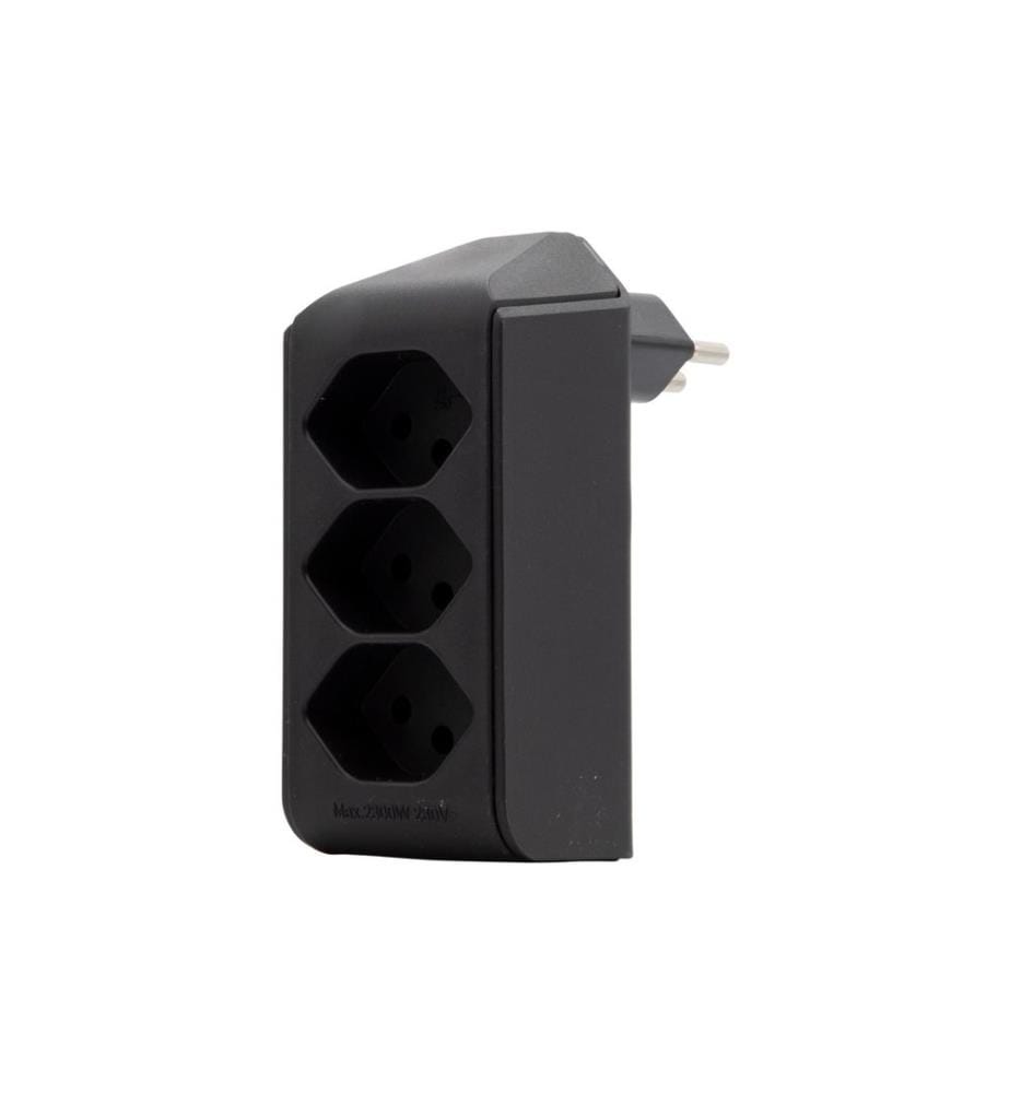 Brennenstuhl - Fiche de branchement 3 x T13, pivotant à 300°, noir