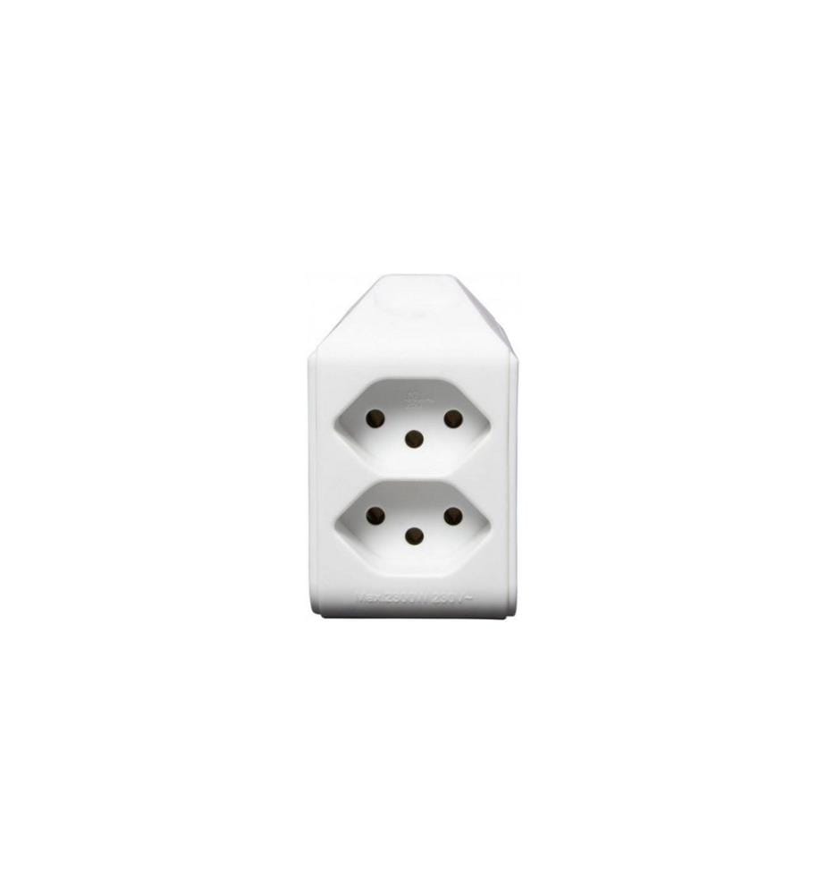 Brennenstuhl - Fiche de branchement 2 x T13, pivotant à 300°, blanc