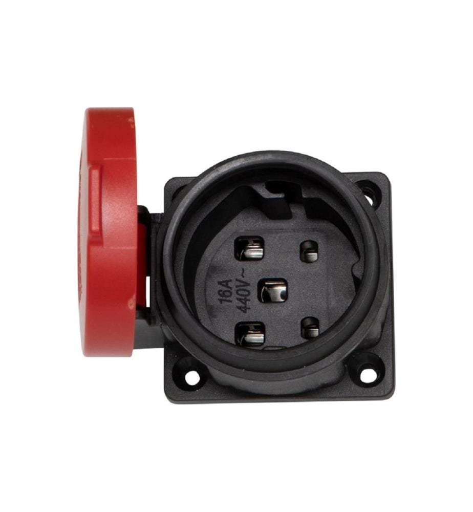 Brennenstuhl - Einbausteckdose T25 IP55 Rot / Schwarz