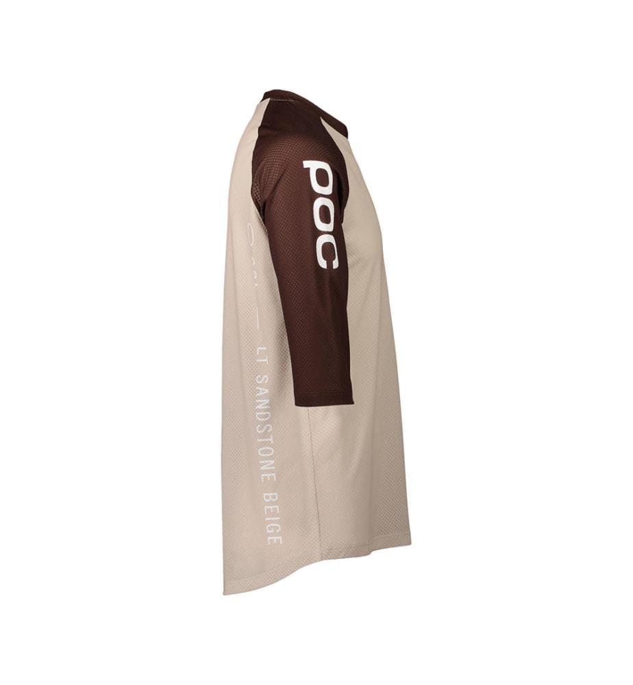 Cycling Jersey MTB Pure 3/4 - Light Sandstone Beige/Axinite Brown