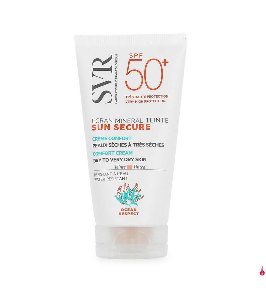 Sun Secure Écran Minéral Teinté SPF50+ Peaux Sèches à Très Sèches - 60 g