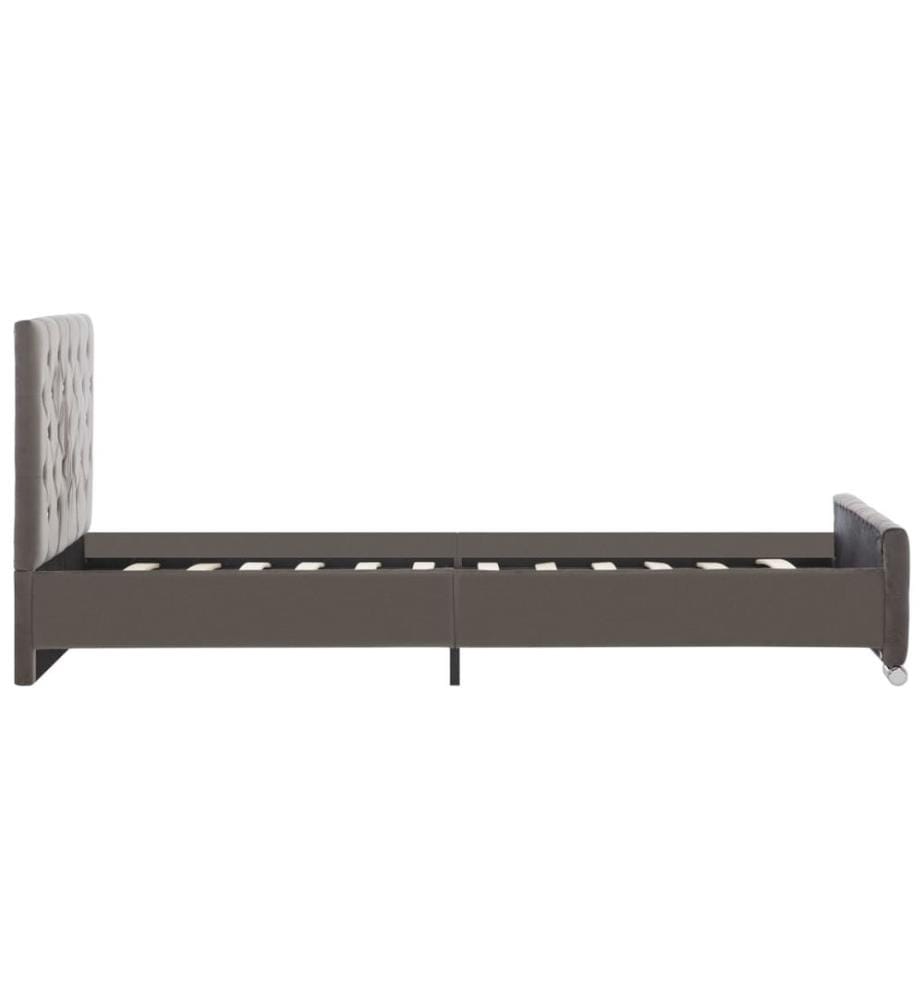 Bettgestell Grau Samt 90x200 cm