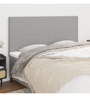 Tête de lit Gris clair 180 x 5 x 118/128 cm Tissu