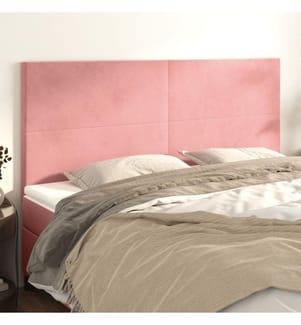 Tête de lit Rose 160x5x118/128 cm Velours