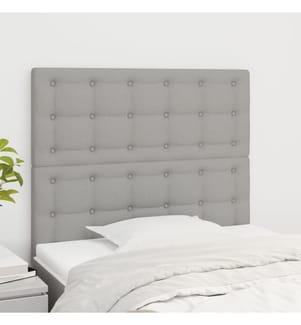 Tête de lit Gris clair 100x5x118/128 cm Tissu