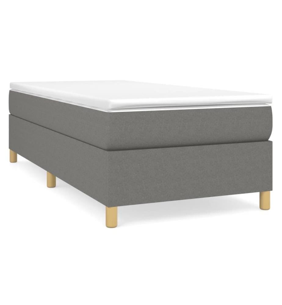 Boxspringbettgestell Dunkelgrau 80x200 cm Stoff