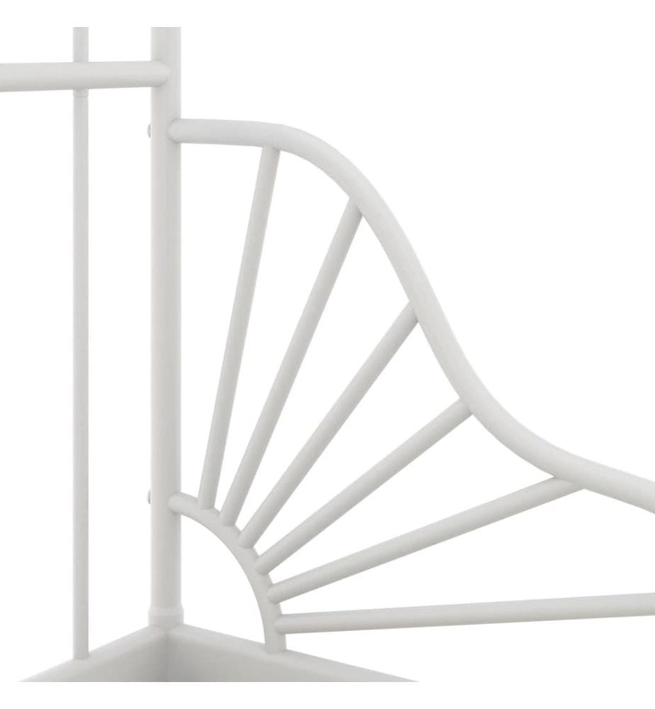 Cadre de lit extensible sans matelas blanc métal 80x130/200 cm
