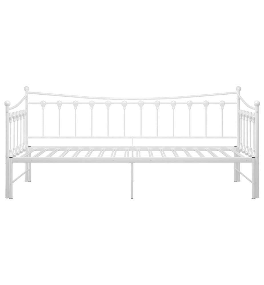 Cadre de canapé-lit extensible sans matelas blanc 90x200 cm