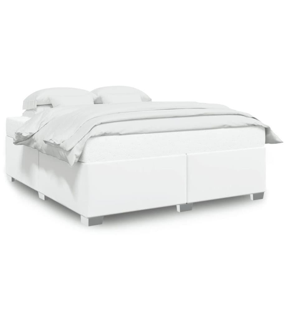 Bettgestell Weiss 180x200 cm Kunstleder