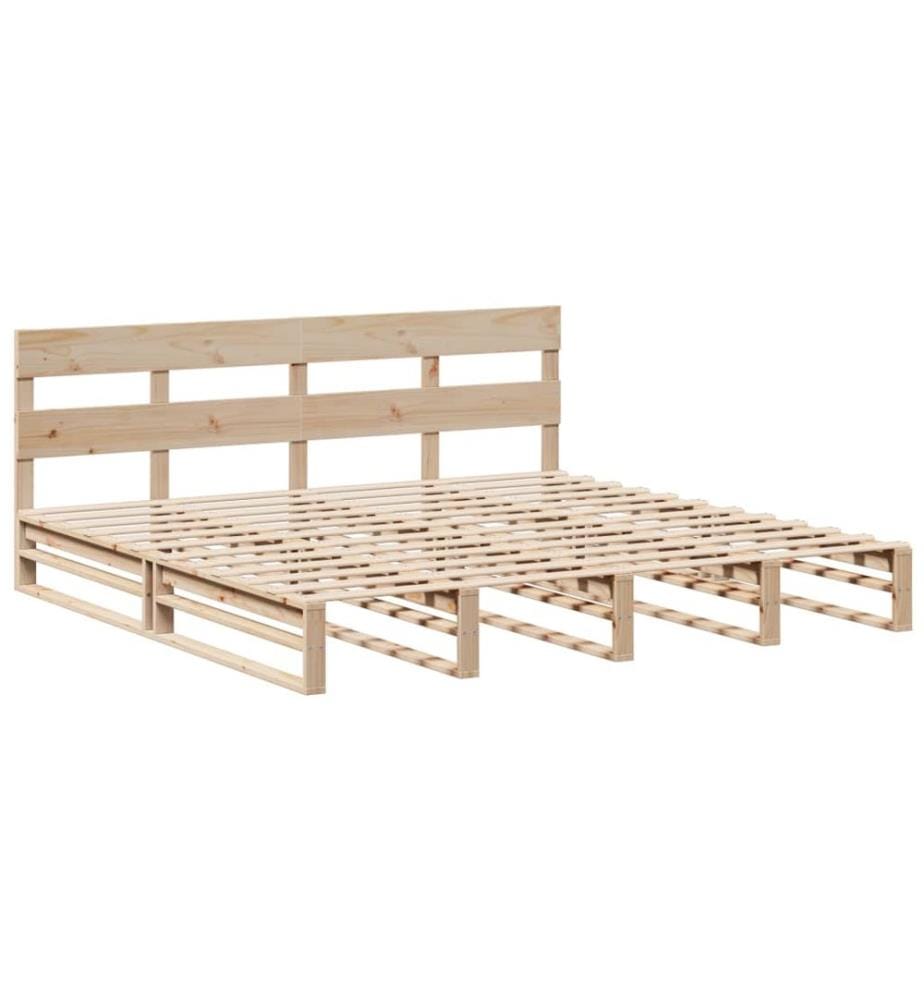 Cadre de lit sans matelas 180x200 cm bois massif de pin
