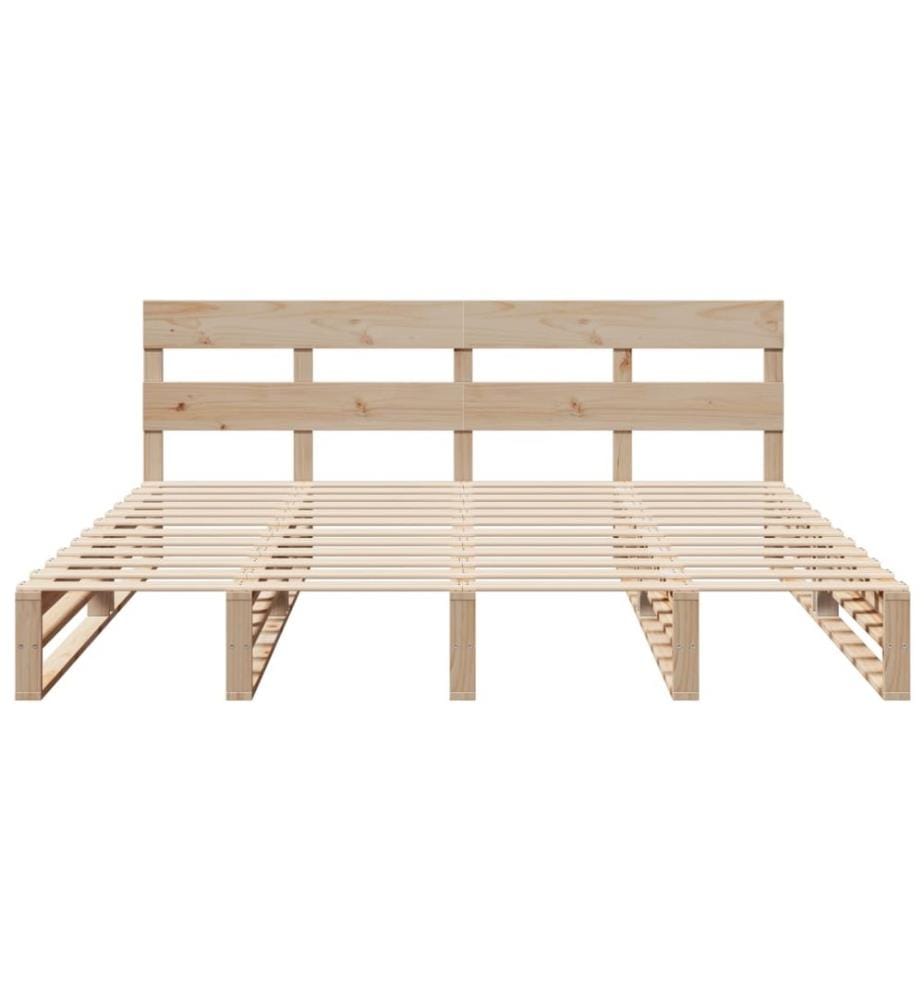 Cadre de lit sans matelas 180x200 cm bois massif de pin